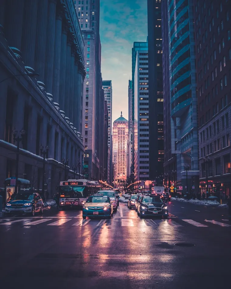 Downtown Miami street at night